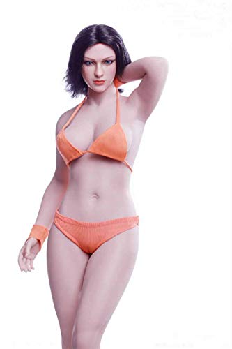 TBLeague 1/6 Female Seamless Action Figures-Silicone Body, Plump Body Type 12 inch Super Flexible Female Figure Dolls for Arts/Drawings/Photography (S28A(Pale))